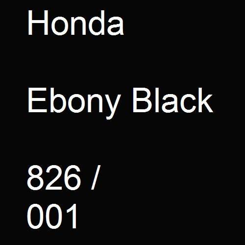 Honda, Ebony Black, 826 / 001.